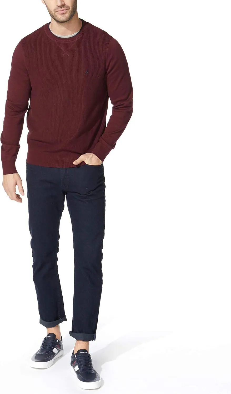 Nautica Men's Ribbed Sweater
