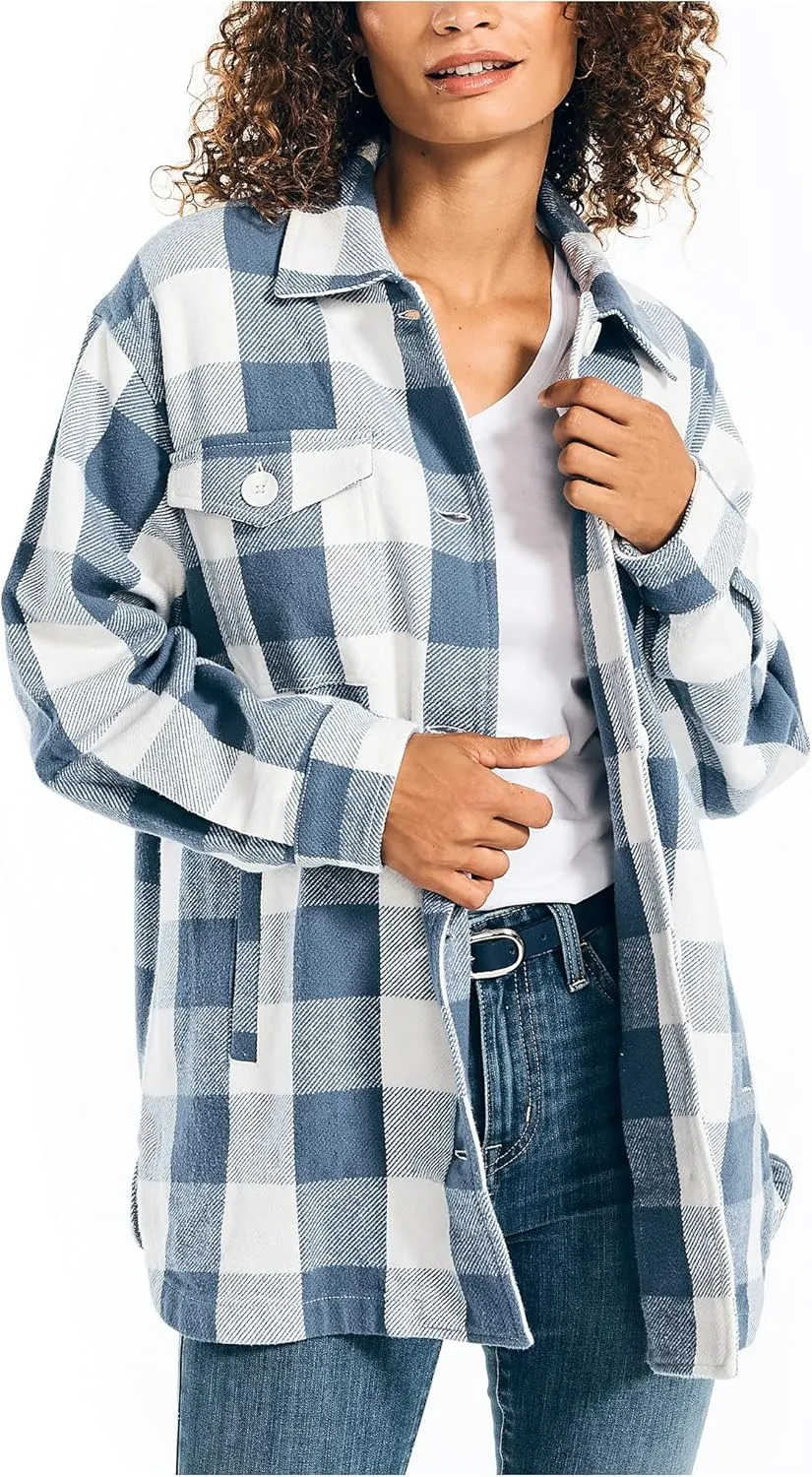 Nautica Women's Buffalo Plaid Shirt Jacket