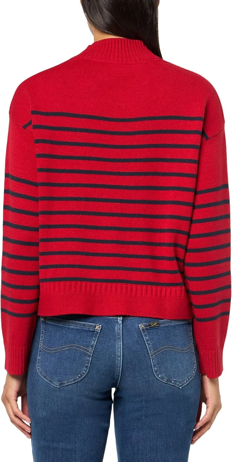 Nautica Women's Long Sleeve Pullover Mockneck Sweater