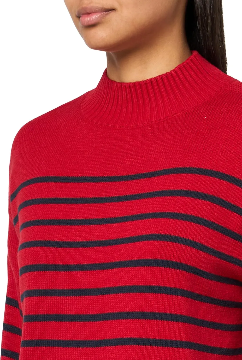 Nautica Women's Long Sleeve Pullover Mockneck Sweater