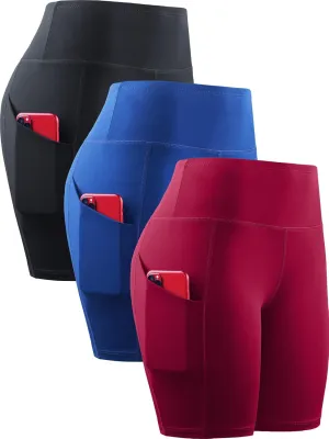 NELEUS Women's Athletic Shorts High Waist Tummy Control Workout Biker Shorts for Running Gym Yoga