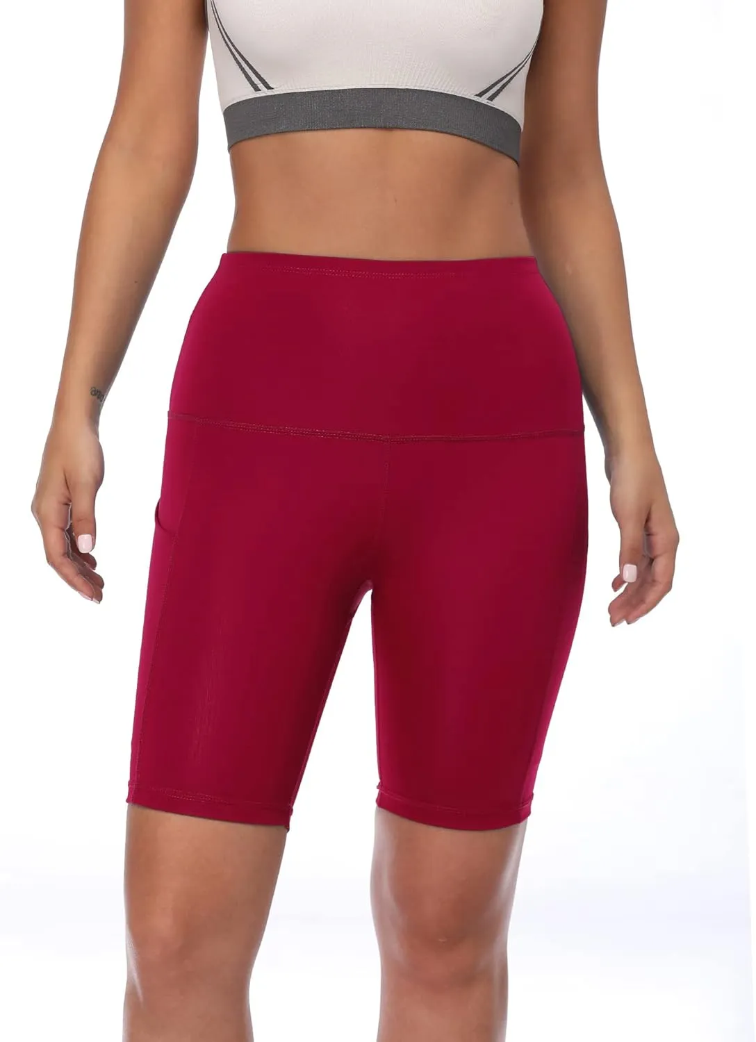 NELEUS Women's Athletic Shorts High Waist Tummy Control Workout Biker Shorts for Running Gym Yoga