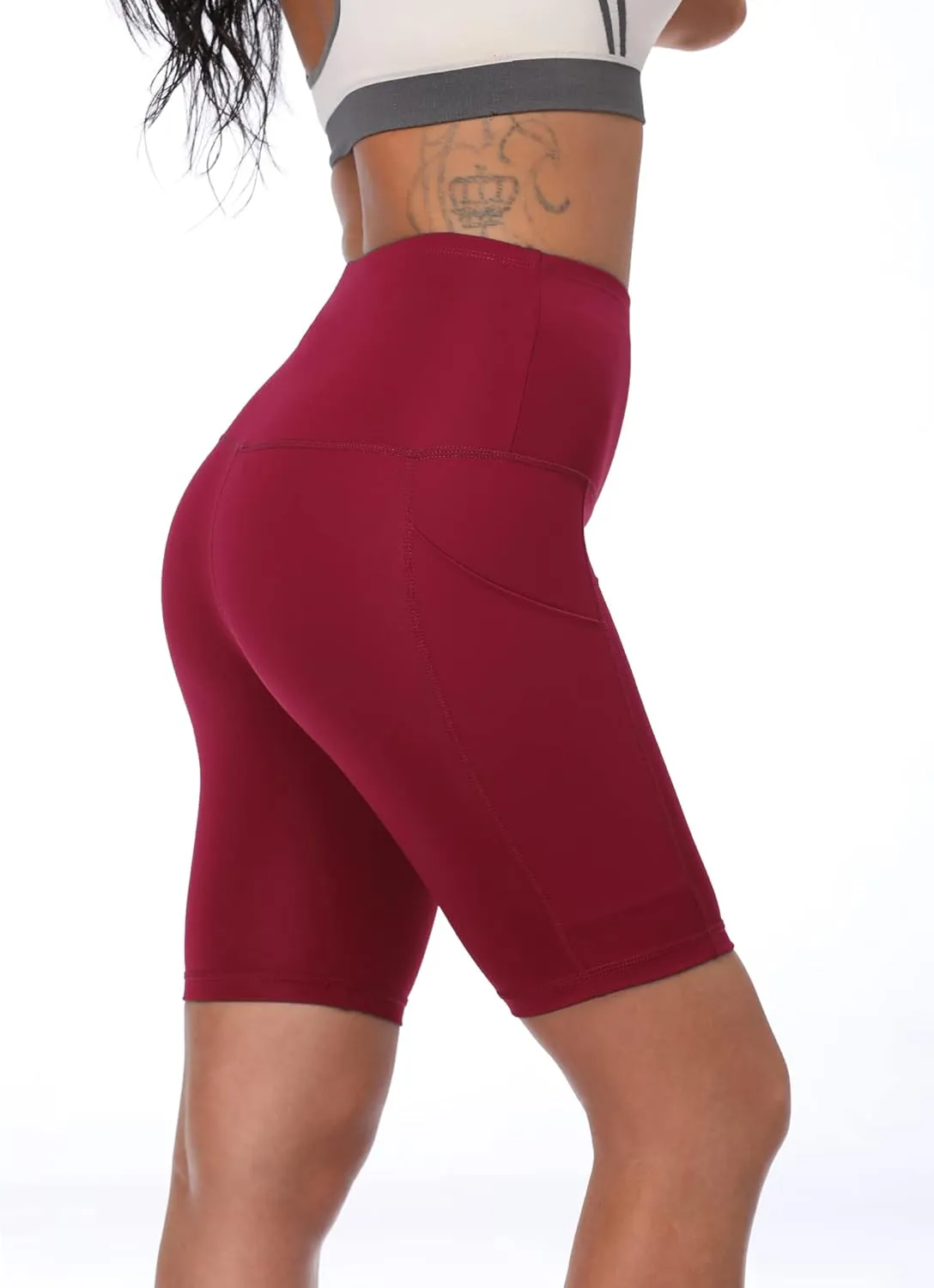 NELEUS Women's Athletic Shorts High Waist Tummy Control Workout Biker Shorts for Running Gym Yoga