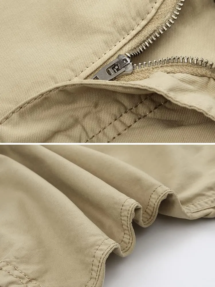 OCHENTA Men's Loose Fit Cargo Shorts with Multi Pockets