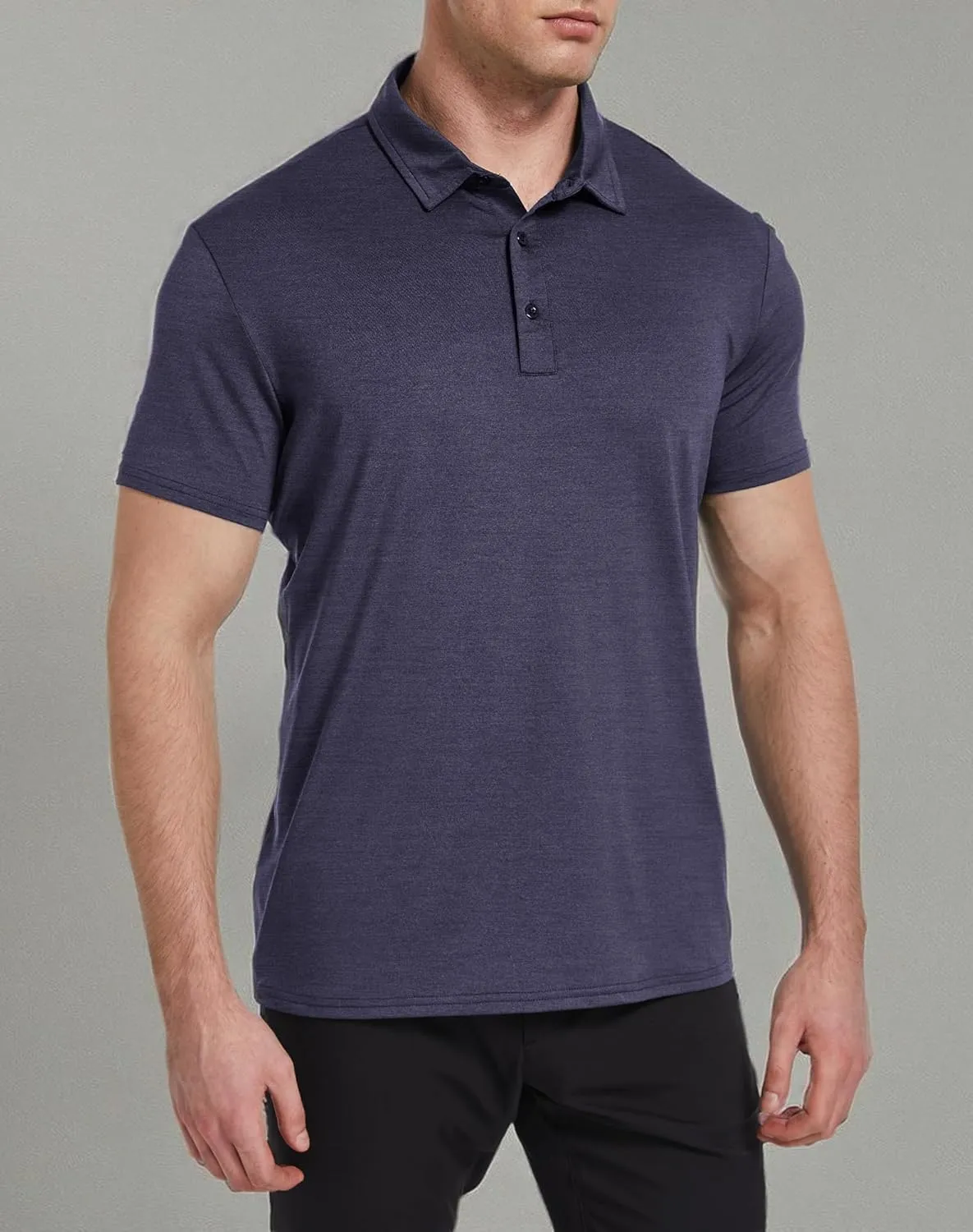 OYGSieg 6 Pack Mens Polo Shirts Performance Short Sleeve Golf Shirt Moisture Wicking Athletic Casual Collared T-Shirt