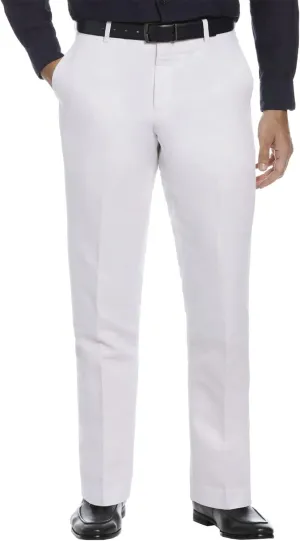 Perry Ellis Men's Portfolio Essential Linen Blend Dress Pants, Durable Solid Twill, Modern Fit, Breathable & Lightweight