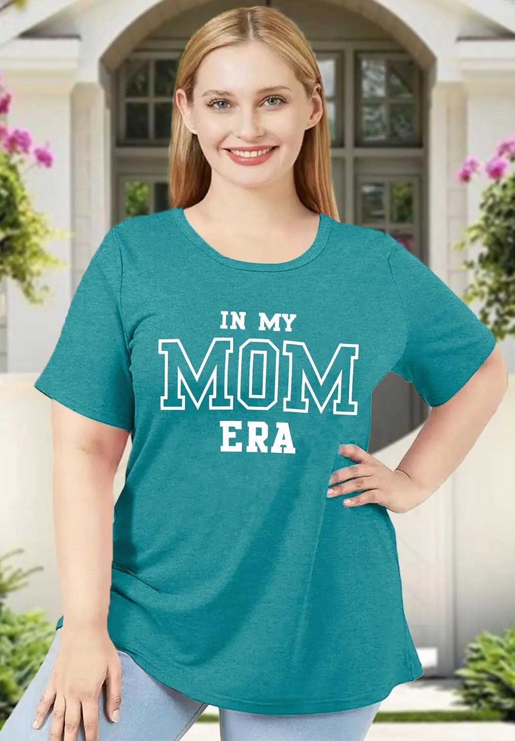 Plus Size Mom Shirt: Women in My Mom Era Tshirt Cute Mom Graphic Tee Mama Life Short Sleeve Shirt