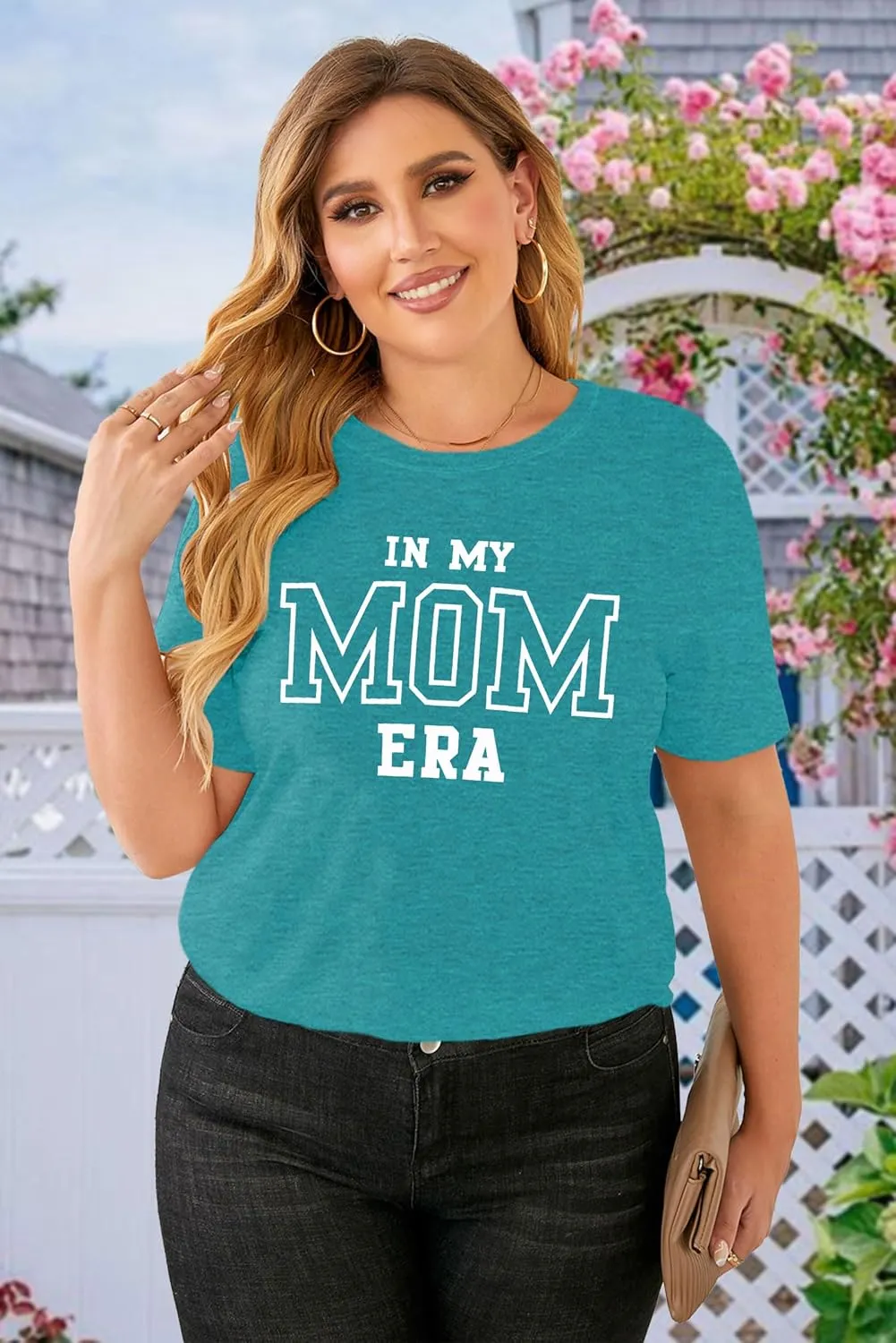 Plus Size Mom Shirt: Women in My Mom Era Tshirt Cute Mom Graphic Tee Mama Life Short Sleeve Shirt