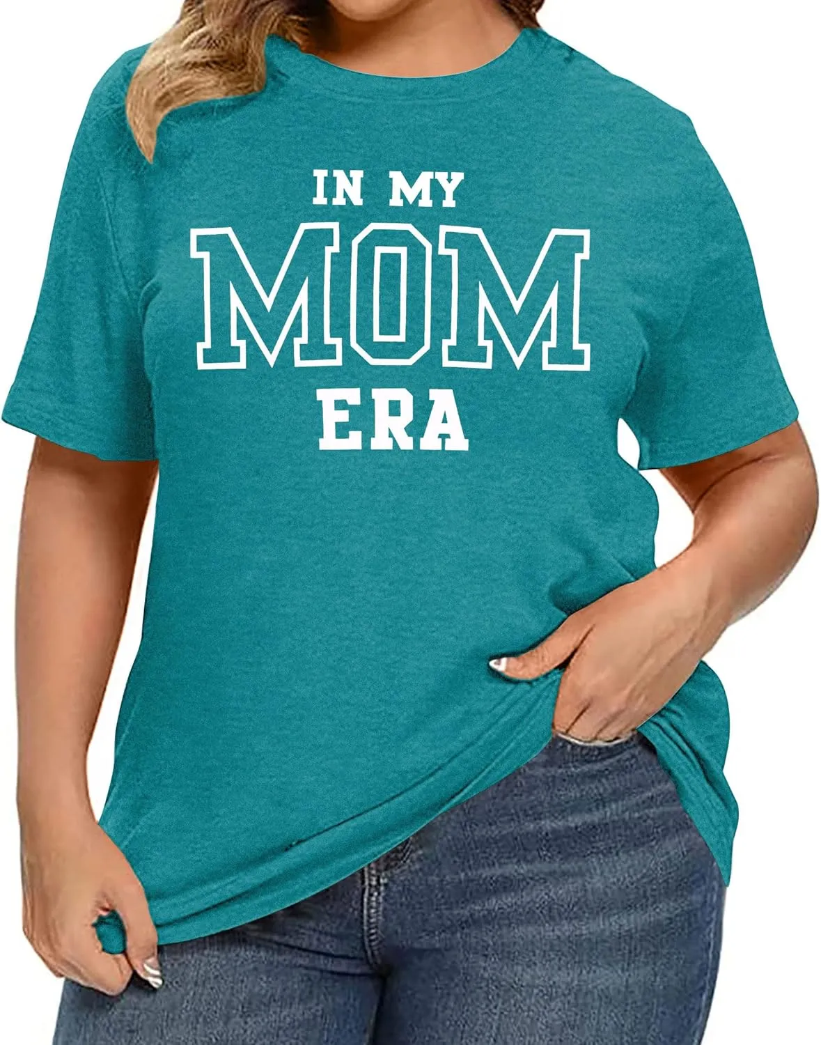 Plus Size Mom Shirt: Women in My Mom Era Tshirt Cute Mom Graphic Tee Mama Life Short Sleeve Shirt