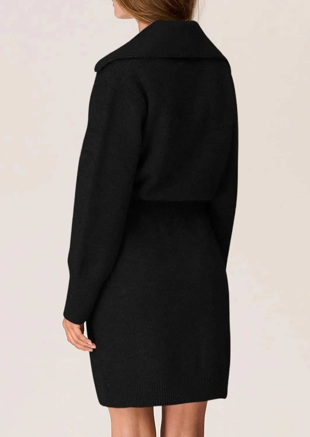 PRETTYGARDEN Sweater Dresses for Women 2025 Trendy Long Sleeve Button Down Short Spring Dress