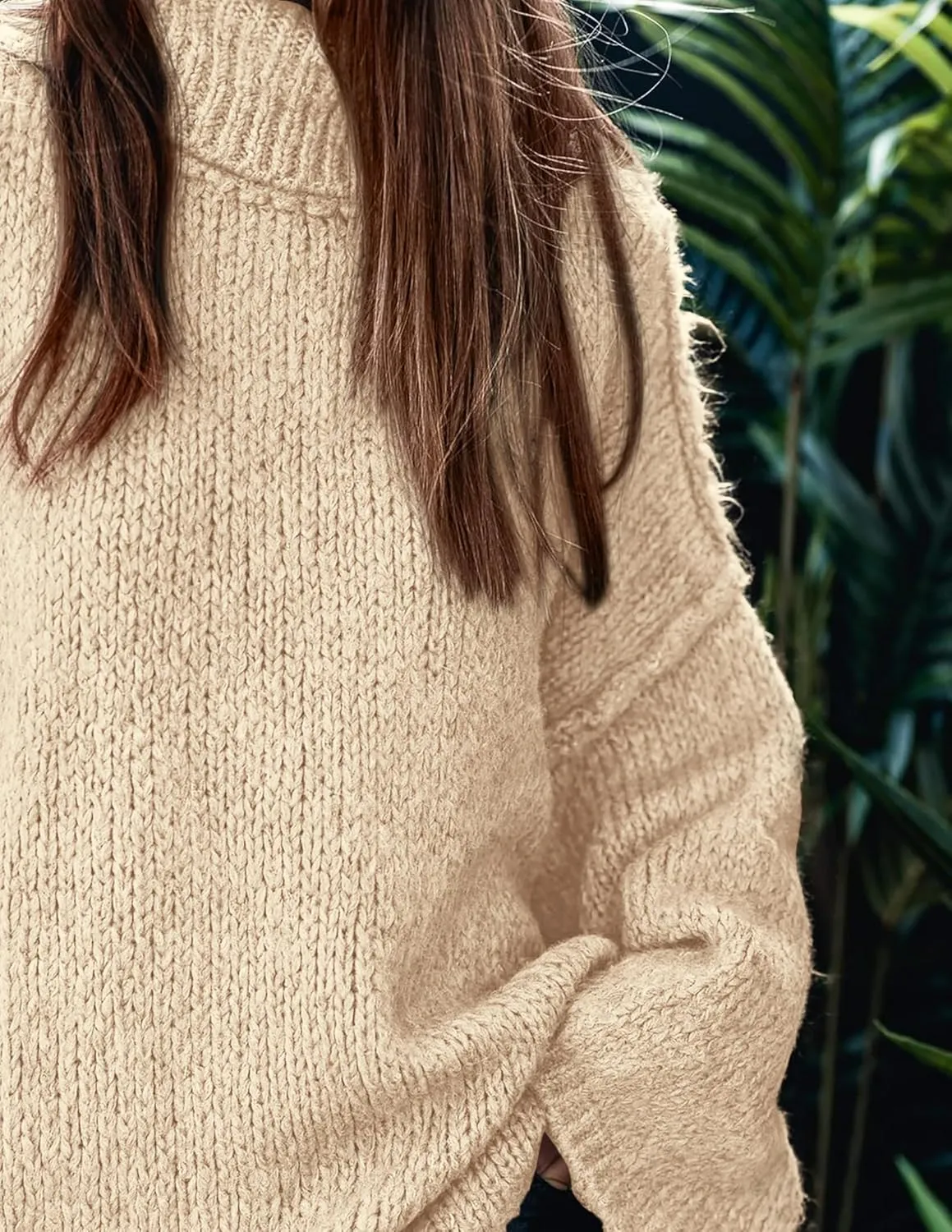 PRETTYGARDEN Women's Winter Turtleneck Oversized Sweaters Long Sleeve Chunky Knit Slouchy Pullover Sweater Tops
