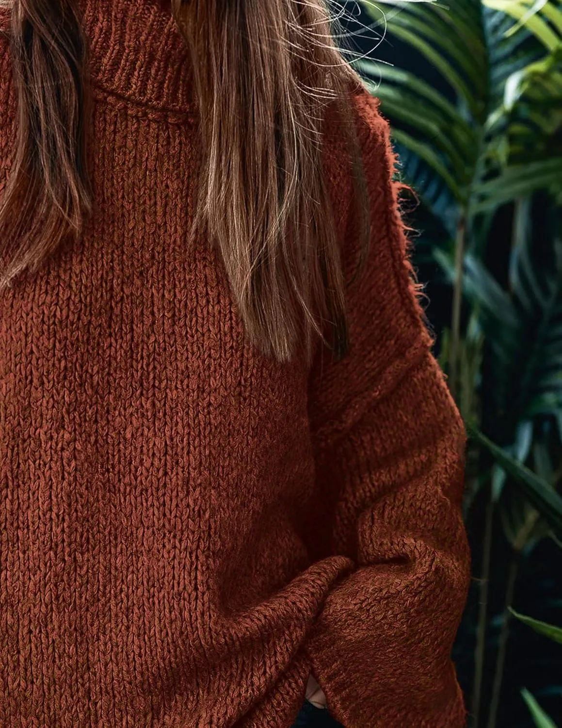 PRETTYGARDEN Women's Winter Turtleneck Oversized Sweaters Long Sleeve Chunky Knit Slouchy Pullover Sweater Tops