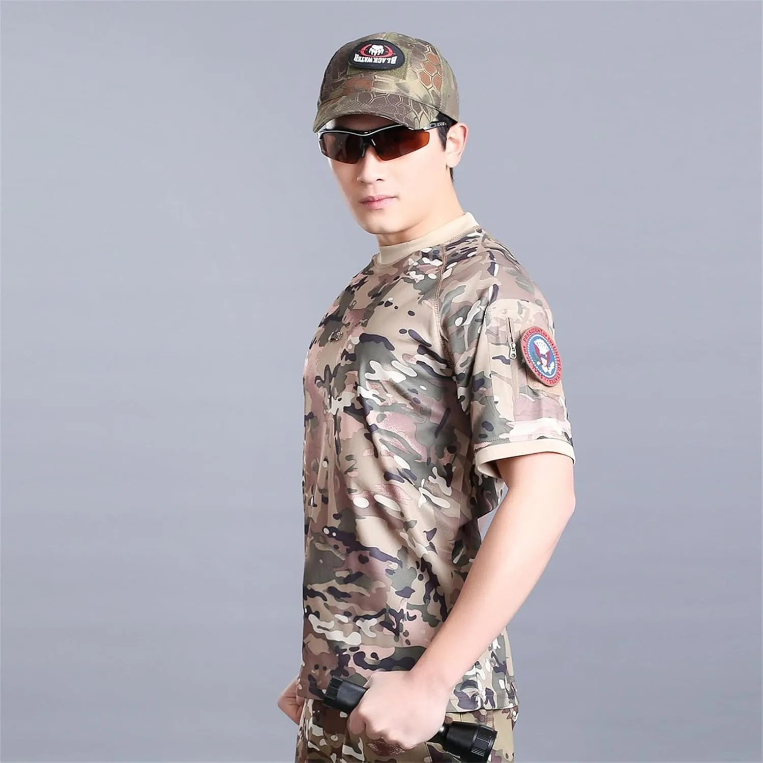 Quick-Drying Tactical T-Shirt, Summer Events Quick Dry Shirts for Men, Breathable Men's Athletic Fit T-Shirt