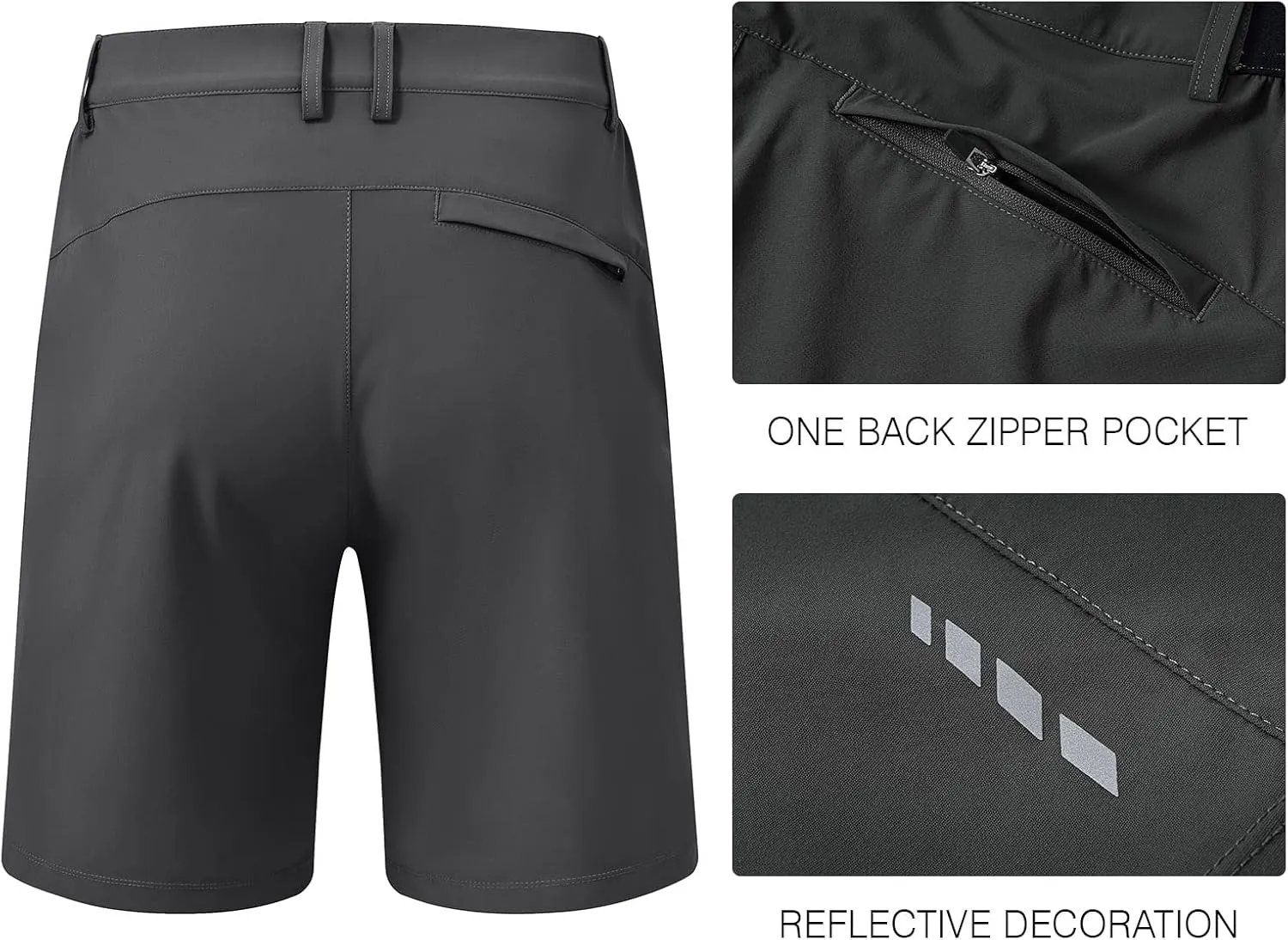 Rdruko Men's Golf Shorts Stretch Dry Fit 9" Lightweight Casual Dress Work Shorts with Pockets