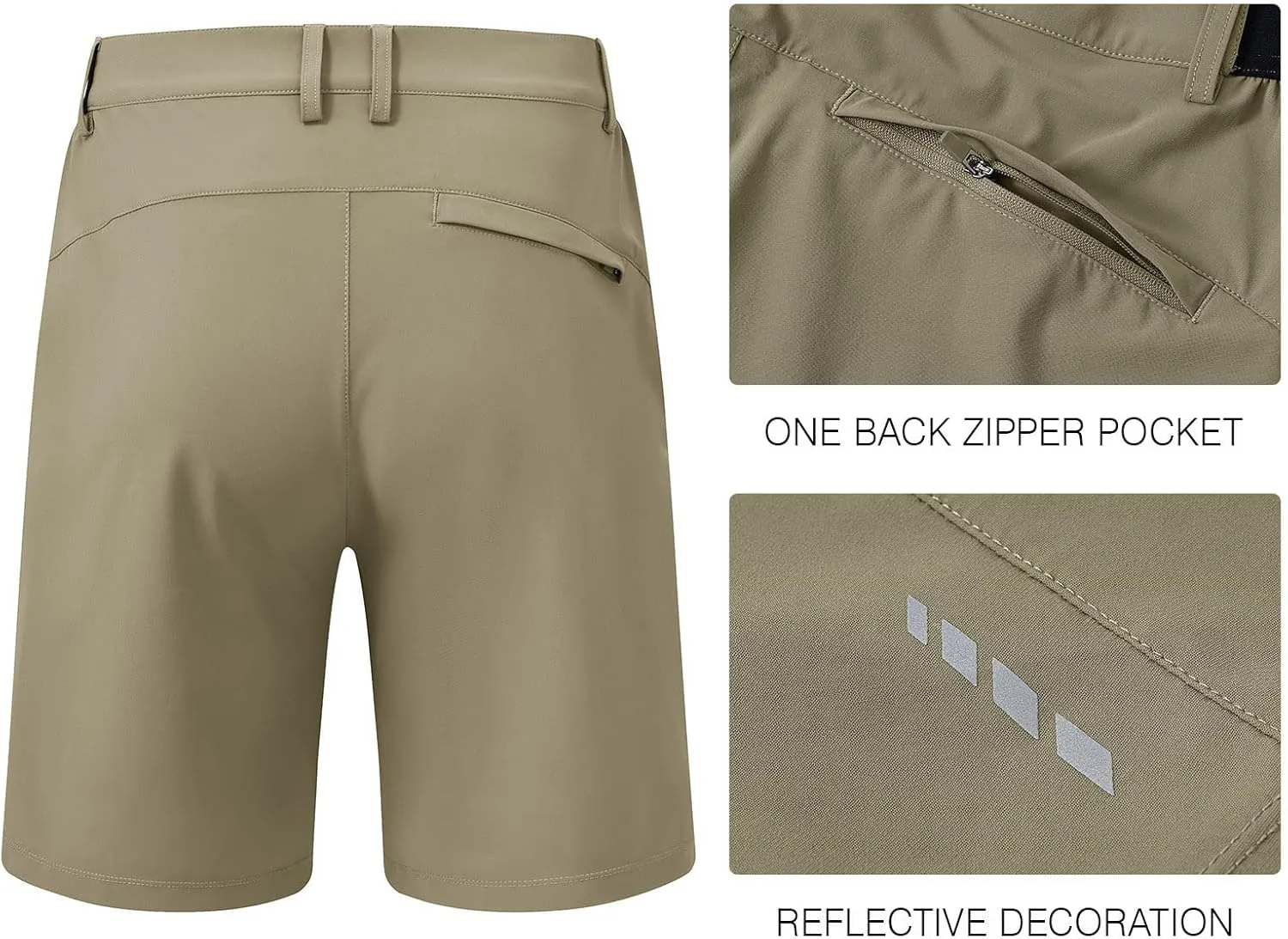 Rdruko Men's Golf Shorts Stretch Dry Fit 9" Lightweight Casual Dress Work Shorts with Pockets