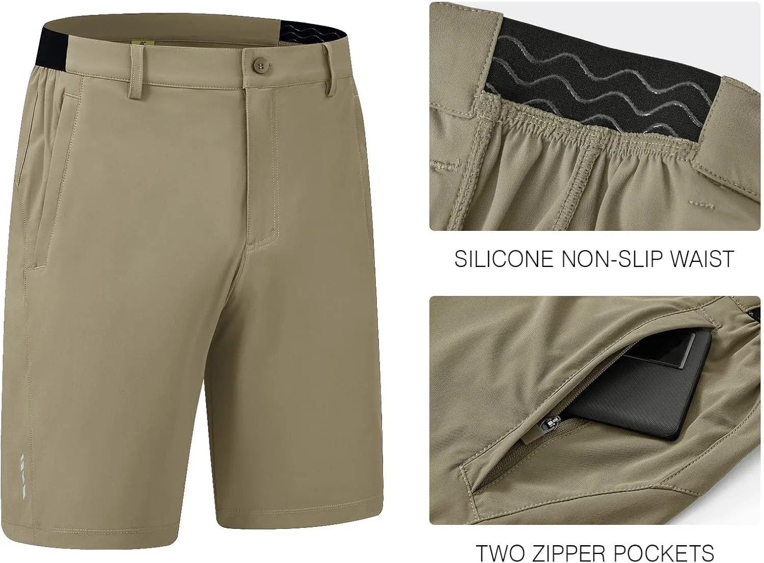 Rdruko Men's Golf Shorts Stretch Dry Fit 9" Lightweight Casual Dress Work Shorts with Pockets
