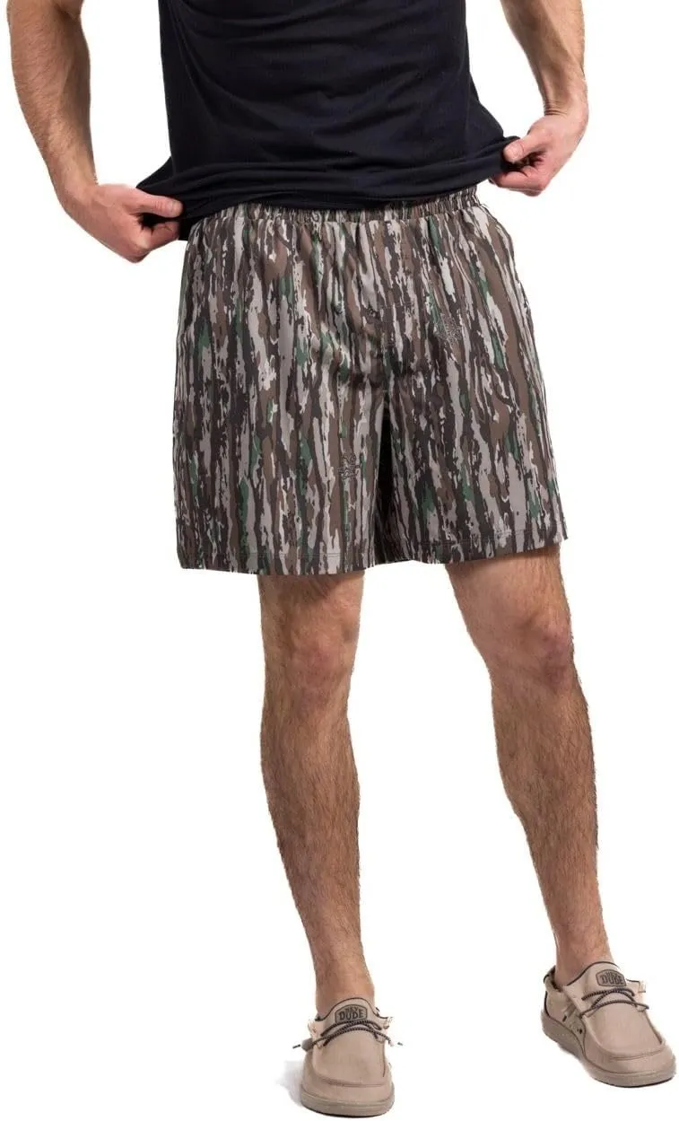 Realtree Men's Camo Lined Shorts Quick Dry Shorts with Zipper Pockets for Running, Fishing and Hiking