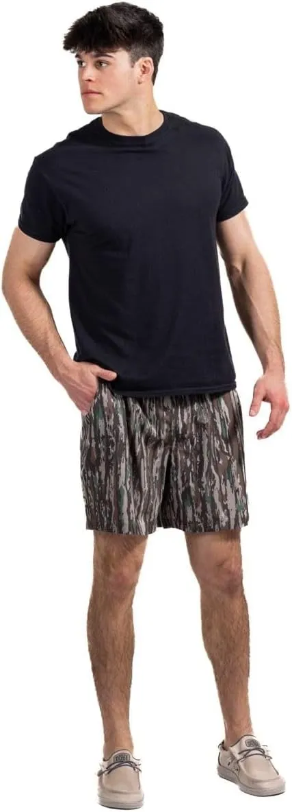 Realtree Men's Camo Lined Shorts Quick Dry Shorts with Zipper Pockets for Running, Fishing and Hiking