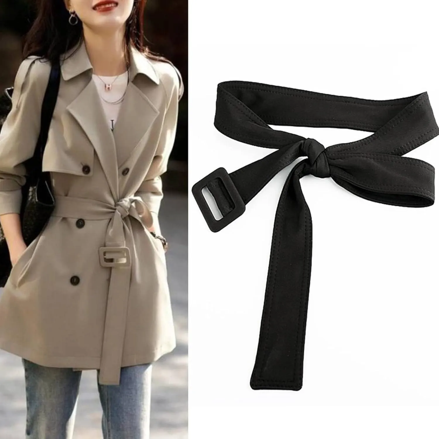 REDYY Women Trench Coat Belt Overcoat Waist Belt Coat Belt Replacement Belt for Trench Coat Men Trench Coat Belt Replacement Women Trench Coat Belt