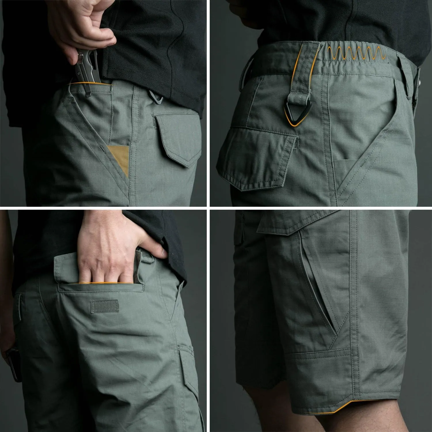 ReFire Gear Men's Urban Tactical Military EDC Cargo Shorts Rip Stop Cotton Outdoor Camo Shorts