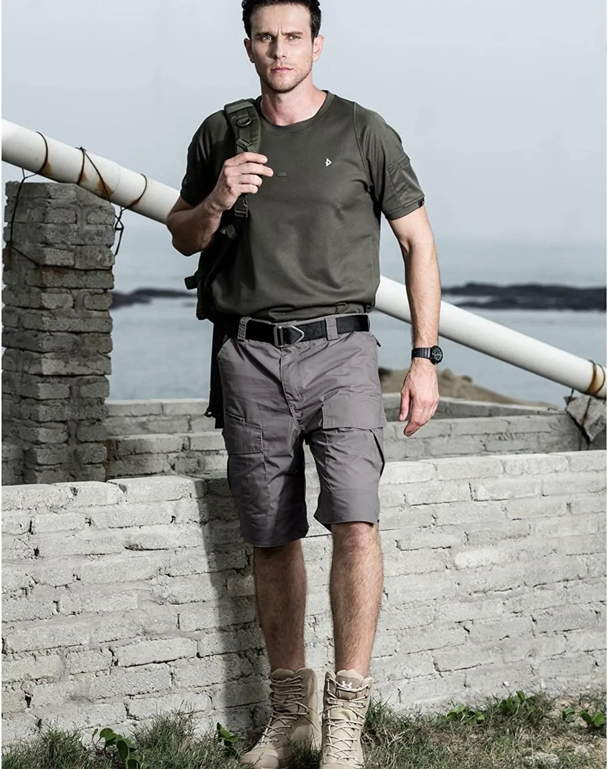 ReFire Gear Men's Urban Tactical Military EDC Cargo Shorts Rip Stop Cotton Outdoor Camo Shorts