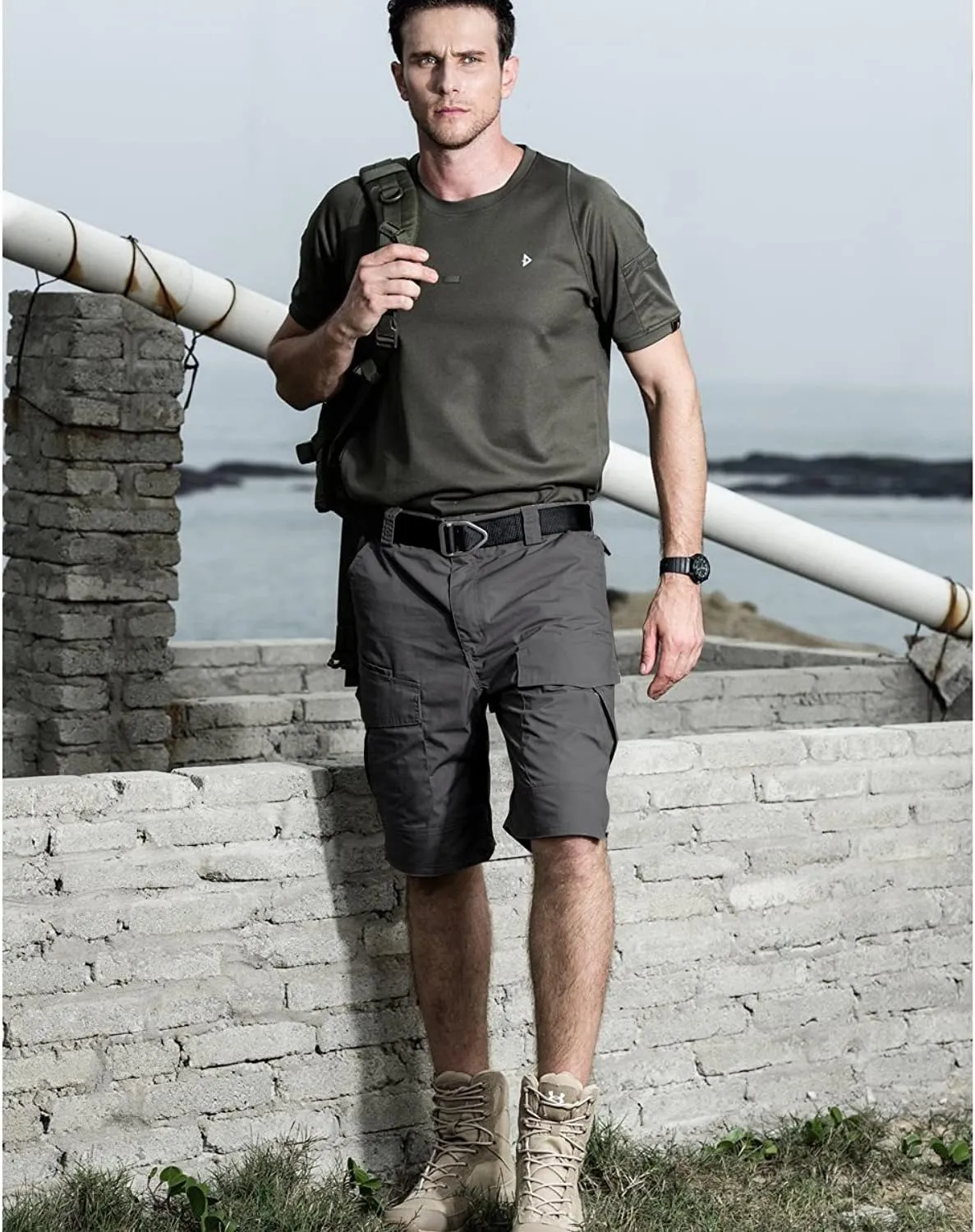 ReFire Gear Men's Urban Tactical Military EDC Cargo Shorts Rip Stop Cotton Outdoor Camo Shorts
