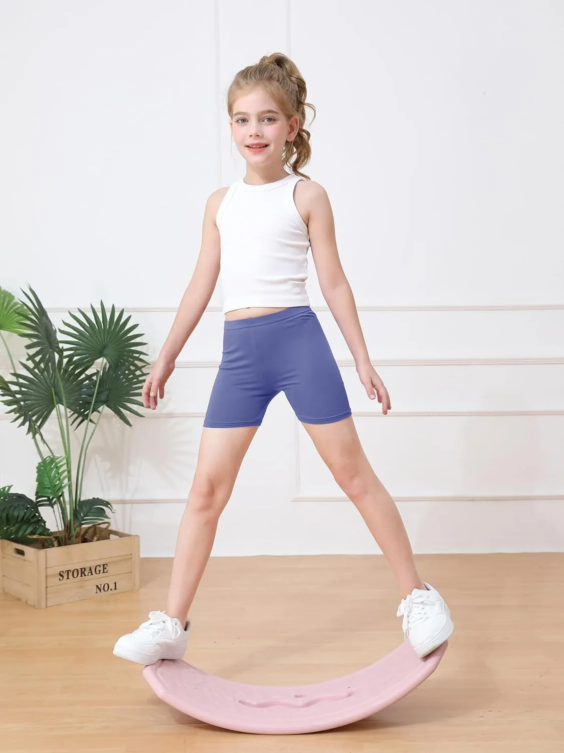 Resinta 10 Pack Girls Bike Shorts Cartwheel Under Dress Dance Shorts for Toddler Girls Kids Multicolor