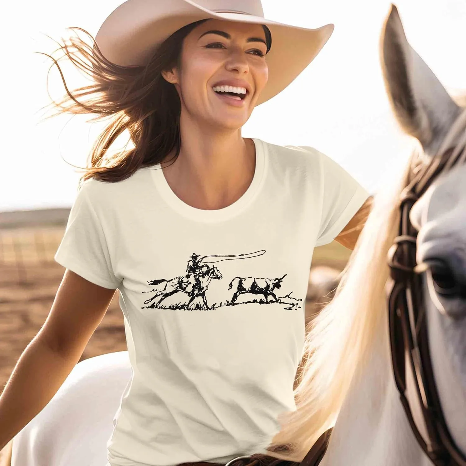 Retro Rodeo Shirt Women Cowgirl Bleached T Shirt Western Cowboy Rodeo Outfit Country Music Tee Short Sleeve Top