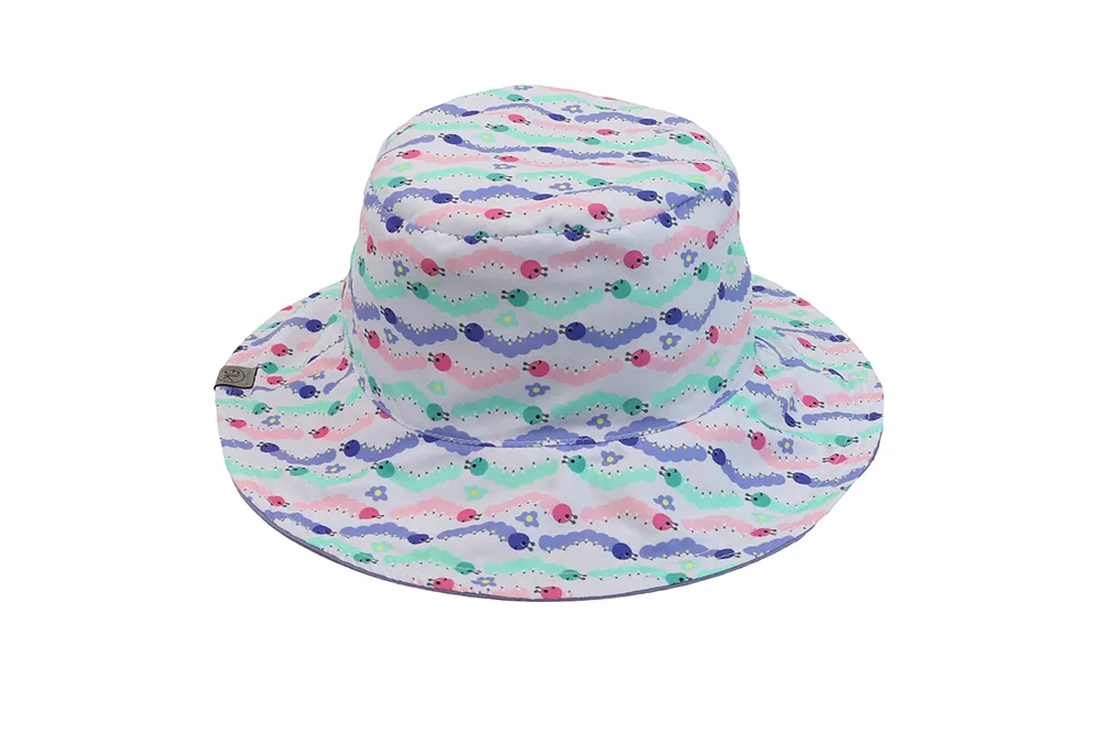 Reversible Baby/Kids Mixed Sun Hat - Caterpillar