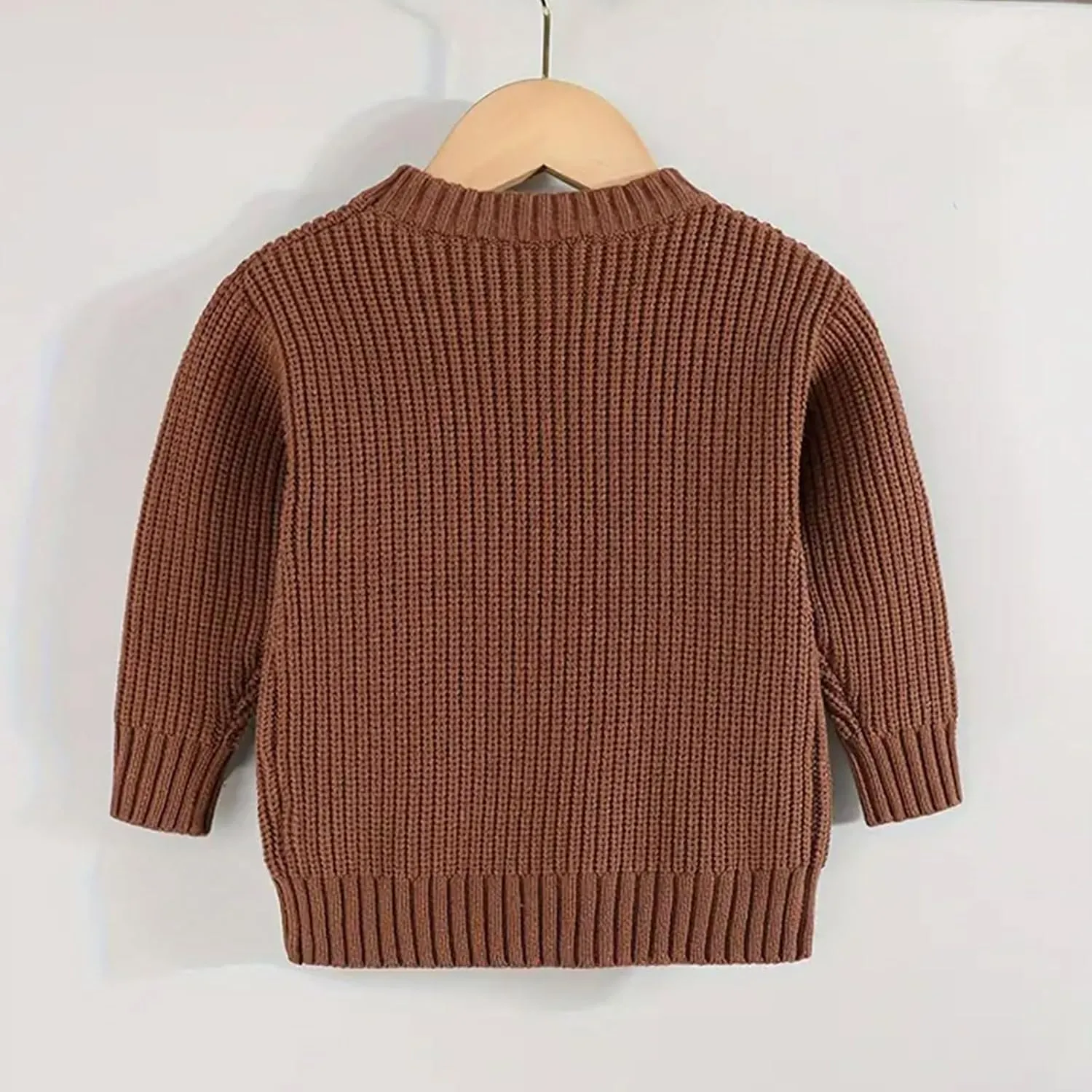 ROMPERINBOX Baby Knit Sweater Girl Boy Long Sleeve Chunky Sweater Fall Winter Warm Toddler Pullover Crewneck Tops Sweatshirt