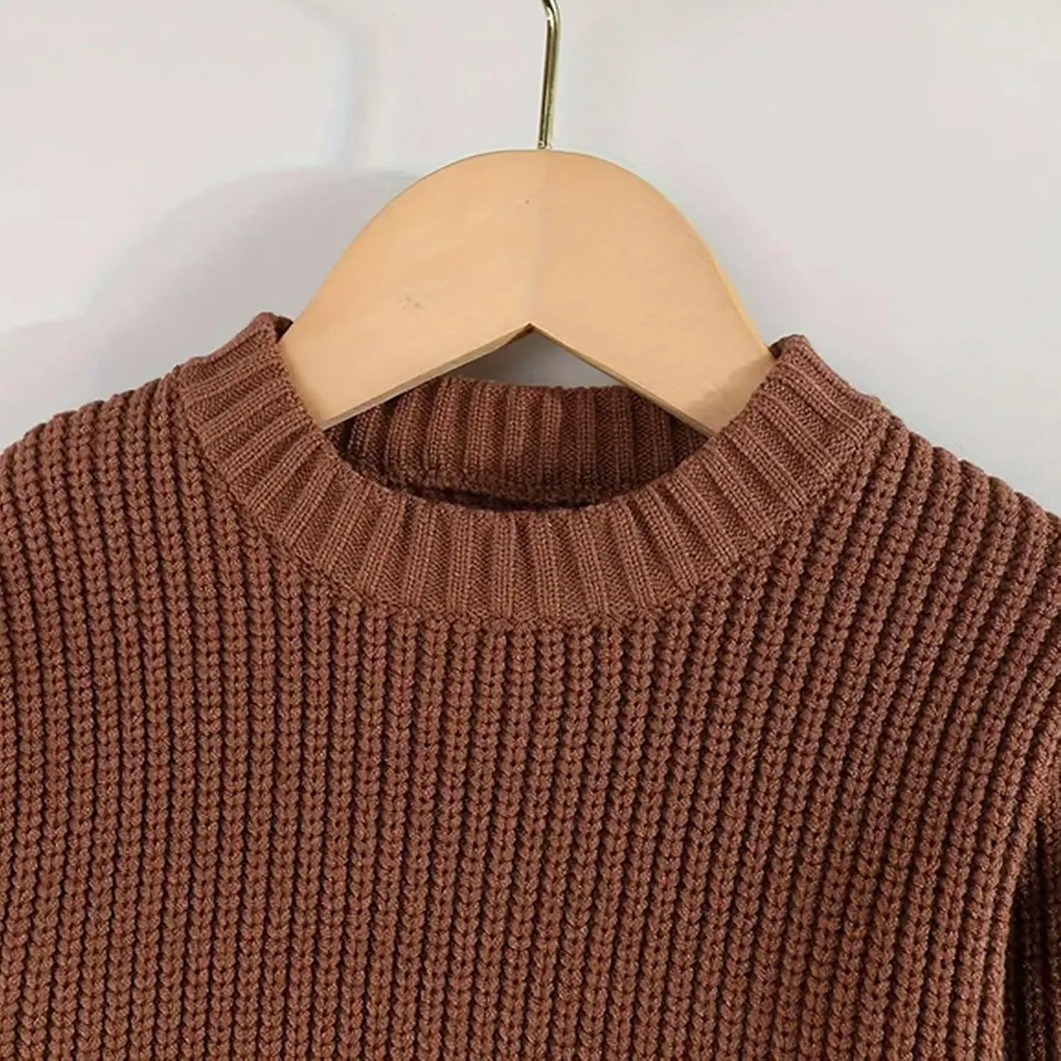 ROMPERINBOX Baby Knit Sweater Girl Boy Long Sleeve Chunky Sweater Fall Winter Warm Toddler Pullover Crewneck Tops Sweatshirt