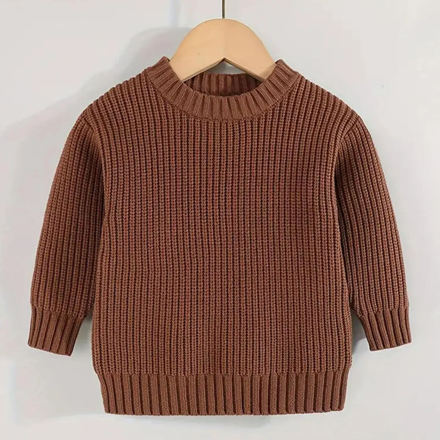 ROMPERINBOX Baby Knit Sweater Girl Boy Long Sleeve Chunky Sweater Fall Winter Warm Toddler Pullover Crewneck Tops Sweatshirt