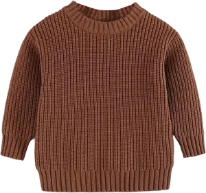 ROMPERINBOX Baby Knit Sweater Girl Boy Long Sleeve Chunky Sweater Fall Winter Warm Toddler Pullover Crewneck Tops Sweatshirt