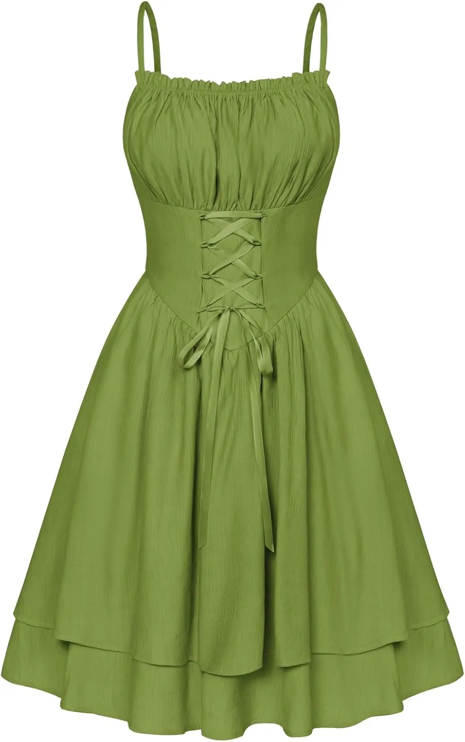 Scarlet Darkness Renaissance Dress Women Chiffon Spaghetti Strap Corset Dress