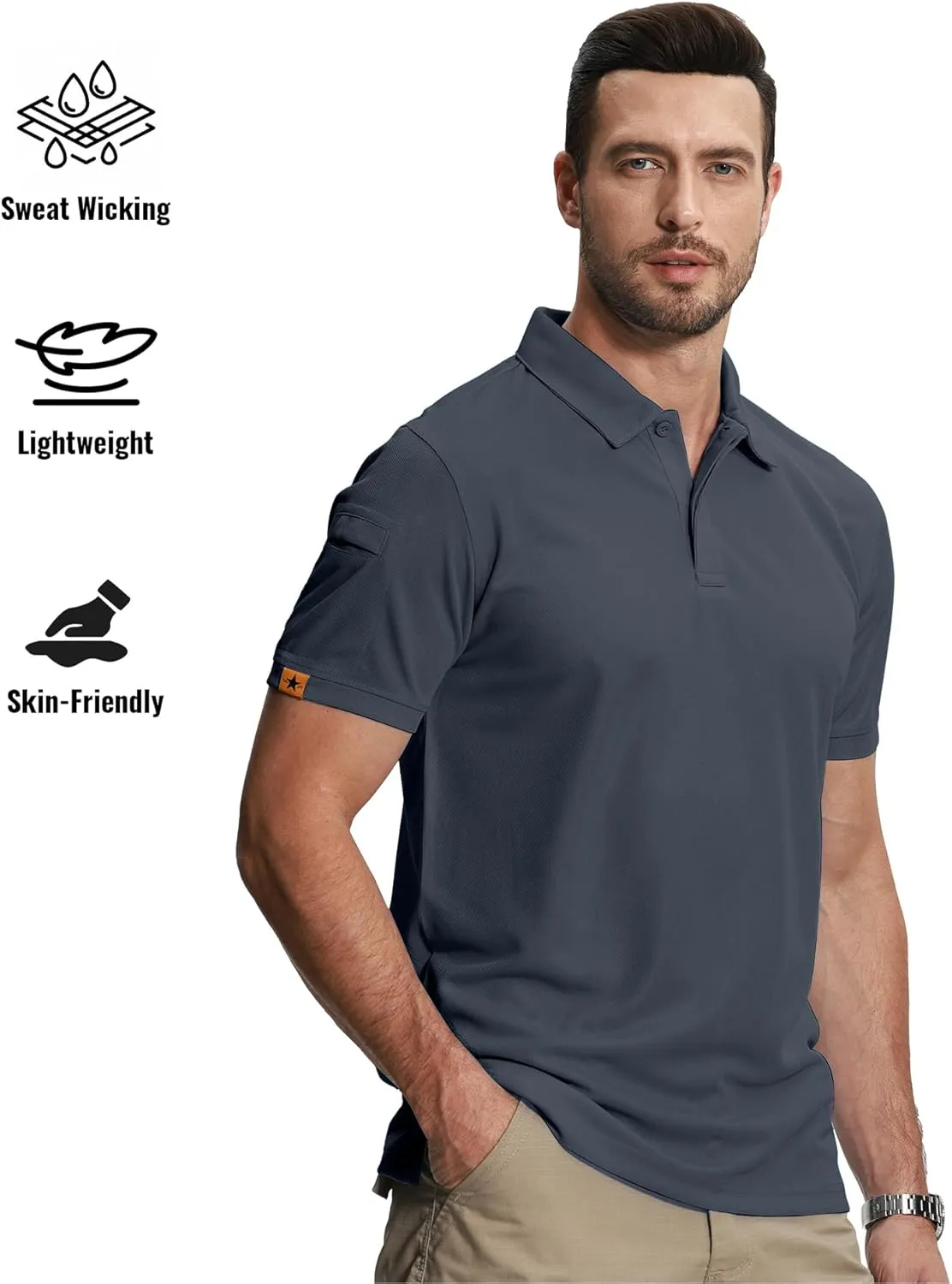 SCODI 5 Pack Mens Polo Shirts Short Sleeve Athletic Golf Polo Shirt for Men Casual Collared Summer Multipack T-Shirts