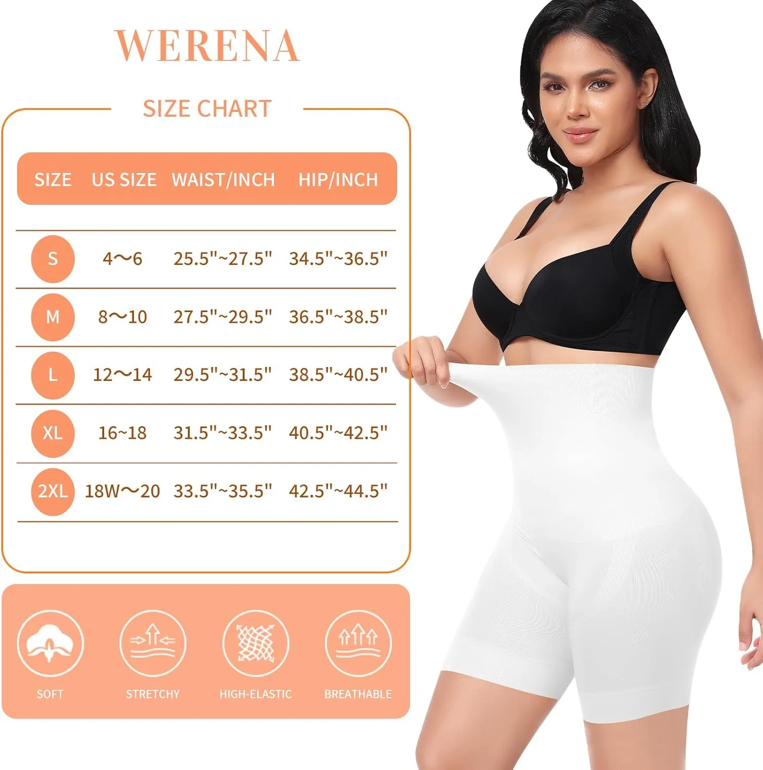 Shapewear Shorts Tummy Control for Women High Waisted Body Shaper Underwear Slimming Slip Shorts Under Dresses