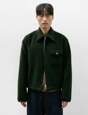 Shell Blouson Bottle Green Wool
