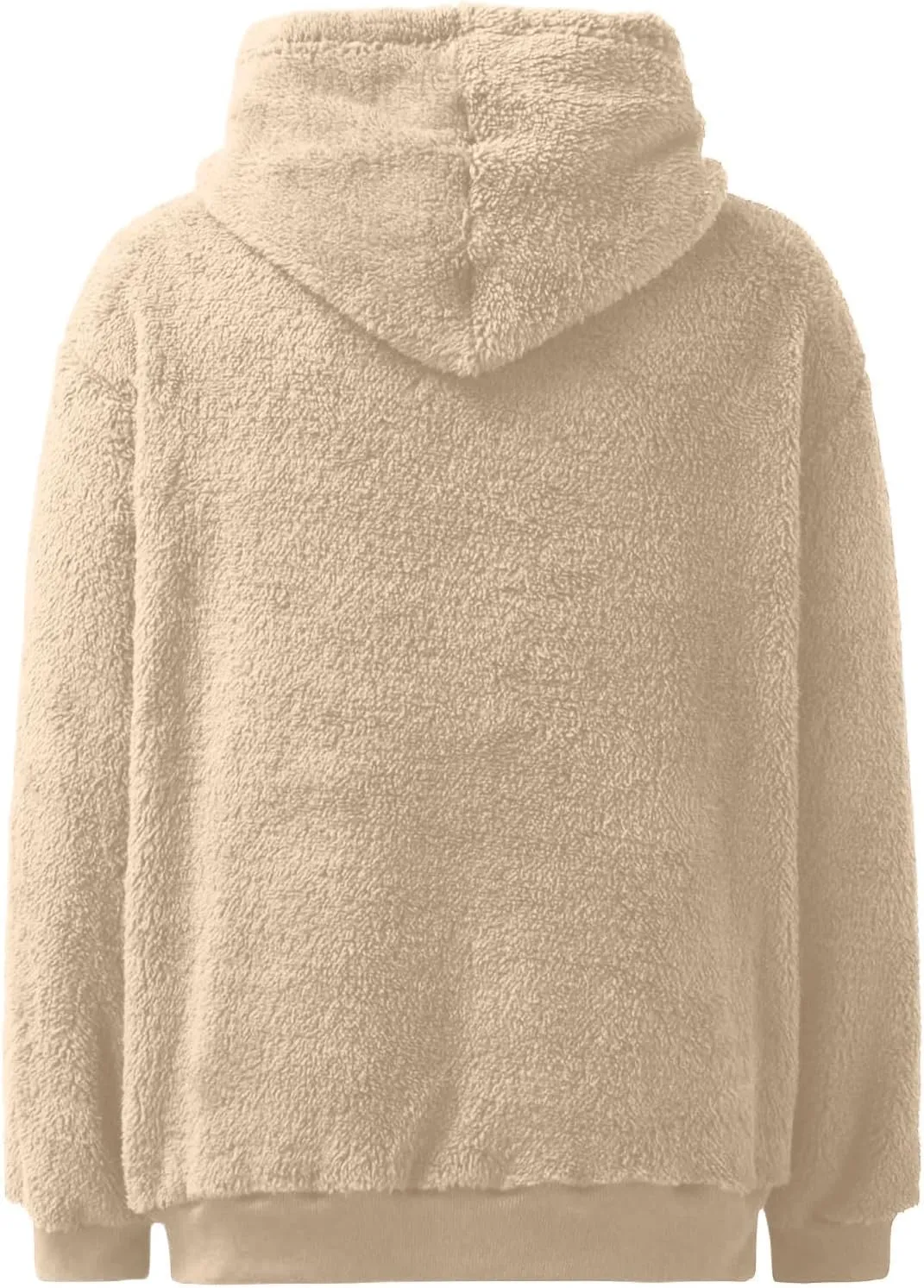 Sherpa Quarter Zip Pullover Women Oversized Trendy comfy Blanket Hoodies Y2k Loose Hooded Sweatshirt Winter Clothes