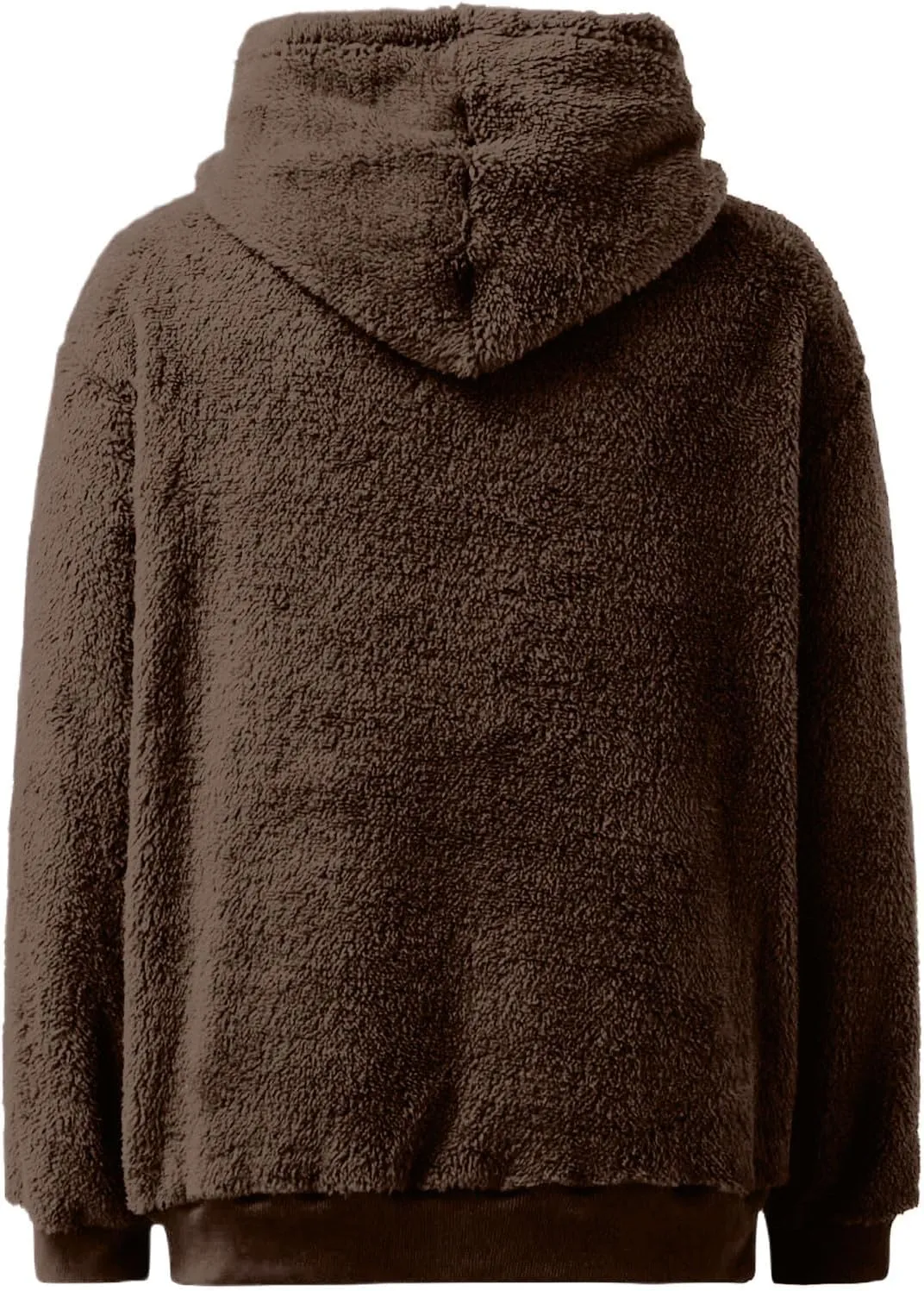 Sherpa Quarter Zip Pullover Women Oversized Trendy comfy Blanket Hoodies Y2k Loose Hooded Sweatshirt Winter Clothes