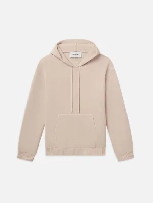 Silk Blend Hoodie Sweater -- Off White