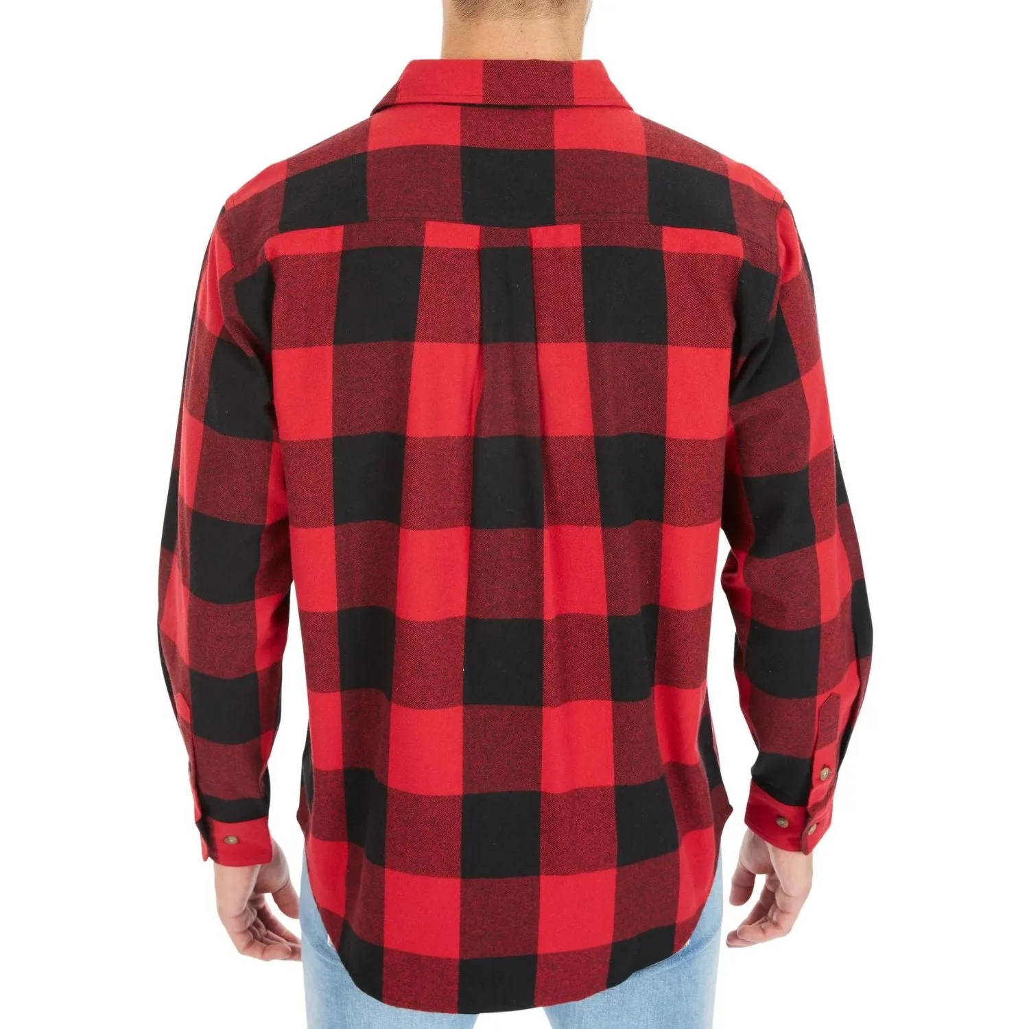 Smith's Workwear Mens Easy Fit Long Sleeve Pocket Flannel Shirt
