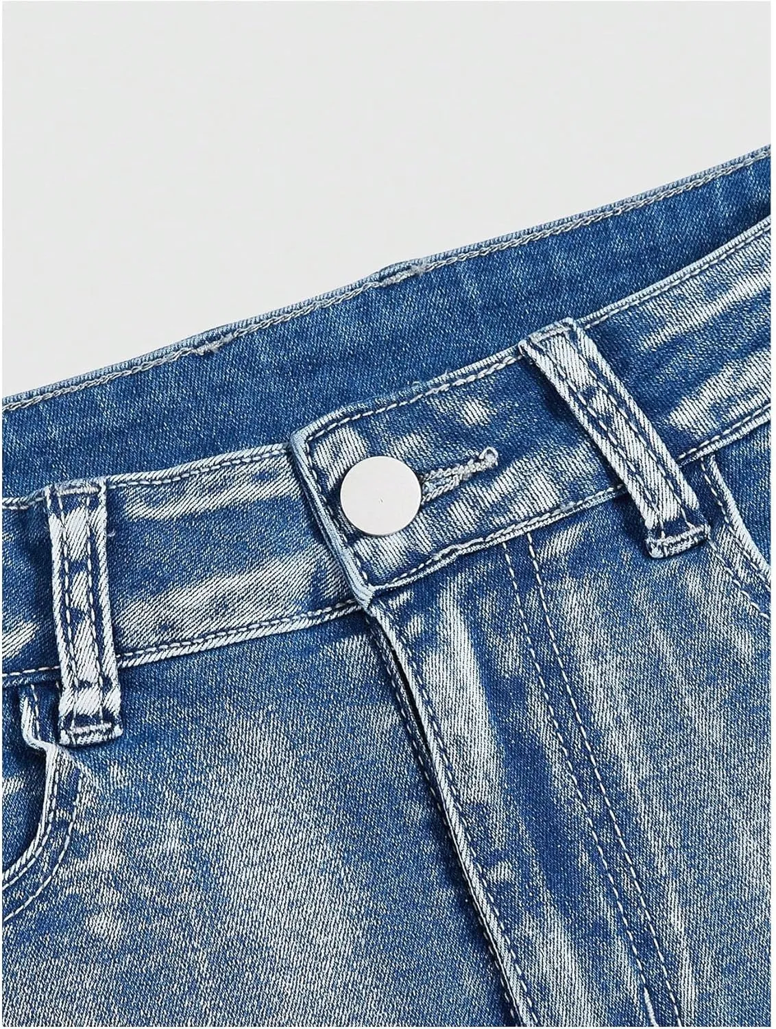 SOLY HUX Women's Y2k Denim Shorts Grunge Punk Low Waist Skinny Mini Jean Shorts Streetwear