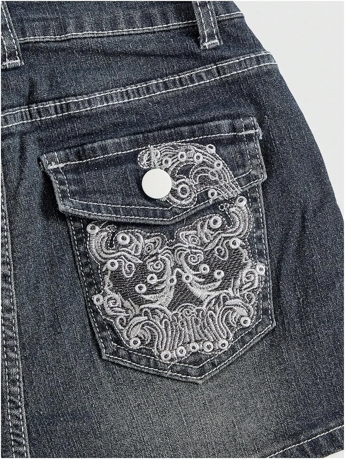 SOLY HUX Women's Y2k Denim Shorts Grunge Punk Low Waist Skinny Mini Jean Shorts Streetwear