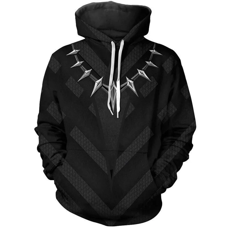 Superhero Panther Hoodie Sweatershirt Coat Jacket Sweater T-shirt Casual Hoodies halloween Cosplay Costumes