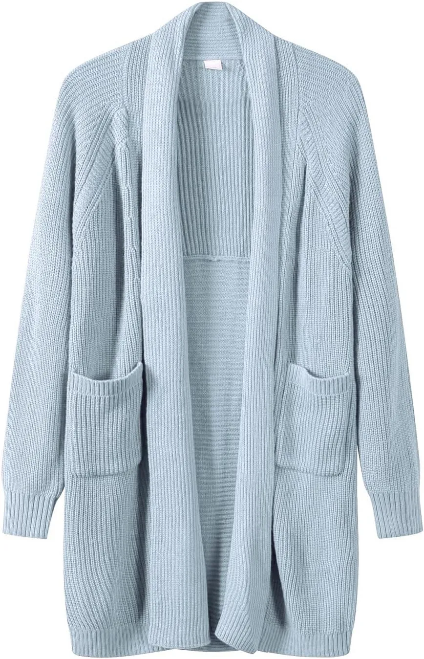 SuperPrity Cardigan Sweaters for Women Fashion 2024 Casual Open Front Knit Coat Long Sleeve Coatigan Jackets Fall Outwear