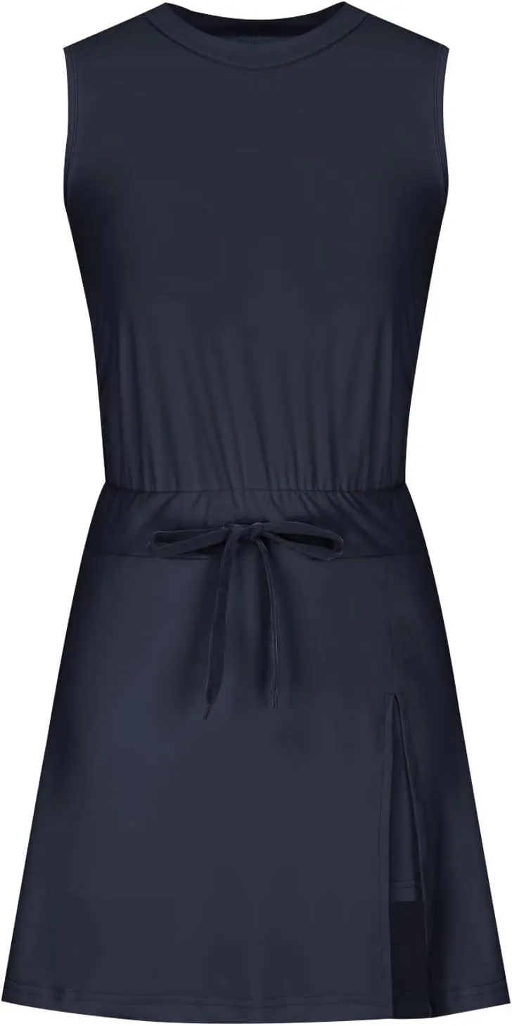 Tennis Dress with Shorts, Active Rompers Dress Golf Dresses, Skort Dress, Workout Dress, Athletic Athleisure Sets