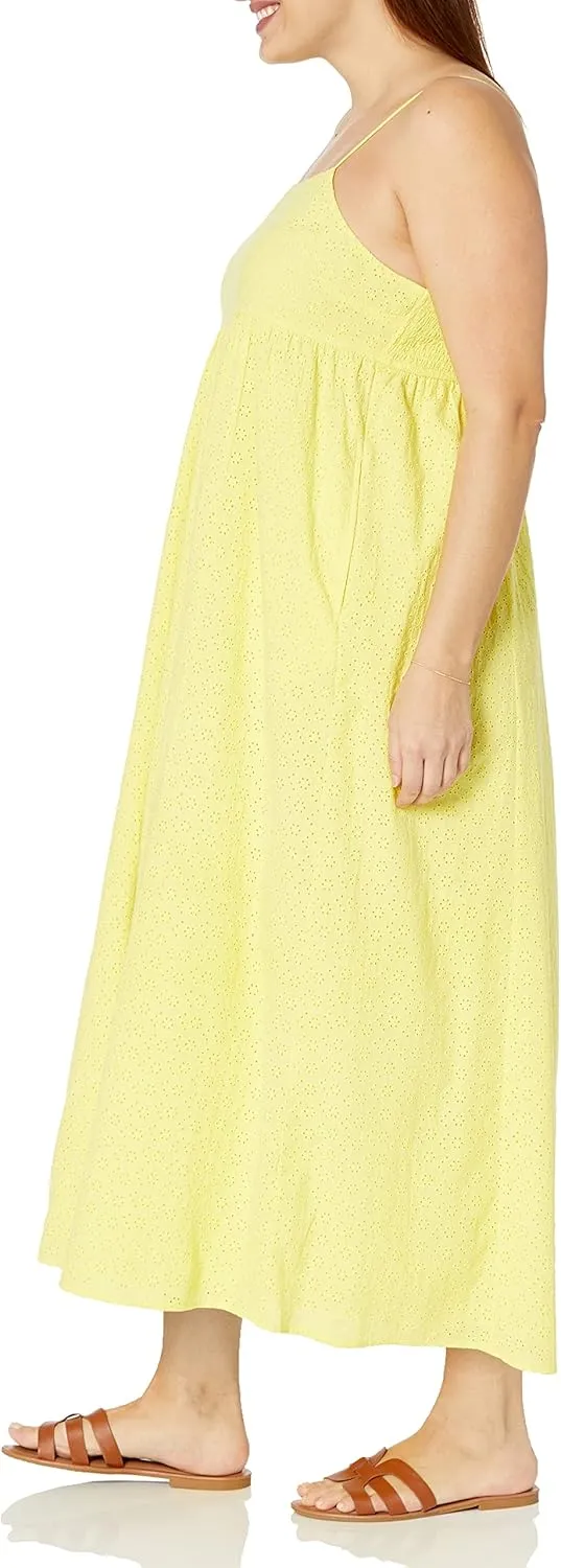 The Drop Women's Shyla Cotton Eyelet Maxi Dress