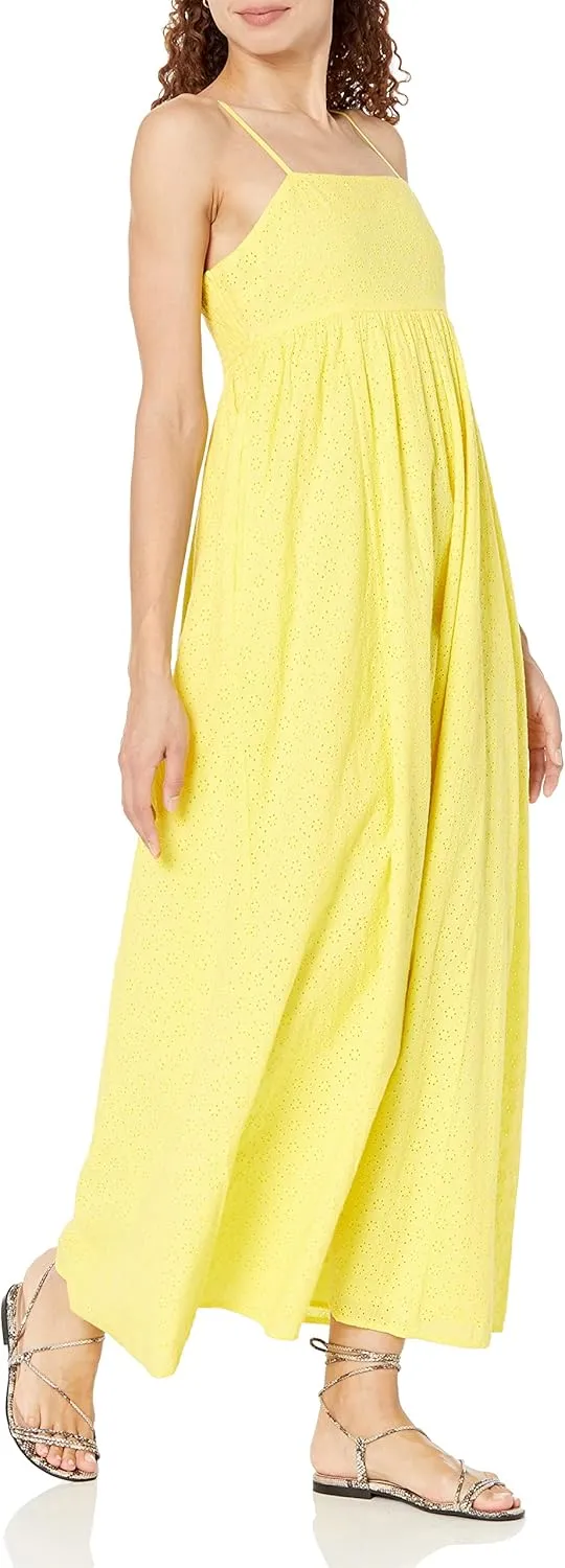 The Drop Women's Shyla Cotton Eyelet Maxi Dress