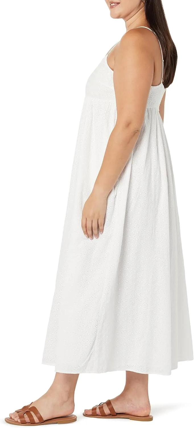 The Drop Women's Shyla Cotton Eyelet Maxi Dress