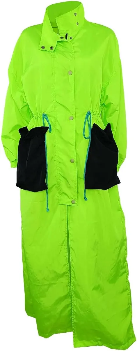 THLAI Trench Coat for Women Waterproof Trench Coat Water Resistant Windbreaker Overcoat with Pockets Long Trench Coat